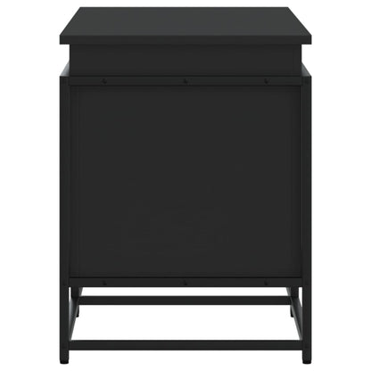 Contenitore con Coperchio Nero 100x40x51,5 cm in Truciolato - homemem39
