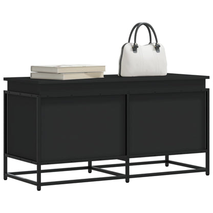Contenitore con Coperchio Nero 100x40x51,5 cm in Truciolato - homemem39