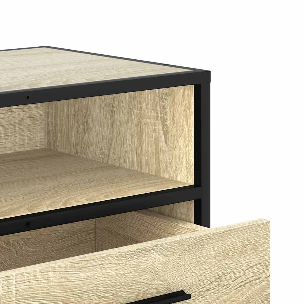 Mobile TV Rovere Sonoma 100x34,5x40cm Legno Multistrato Metallo - homemem39