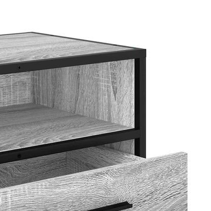 Mobile TV Grigio Sonoma 100x34,5x40cm Legno Multistrato Metallo - homemem39