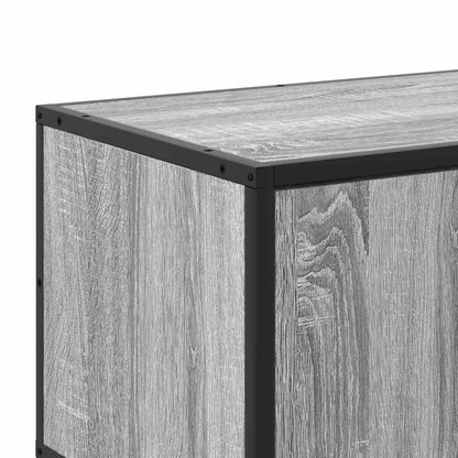 Mobile TV Grigio Sonoma 80x34,5x40 cm Legno Multistrato Metallo - homemem39