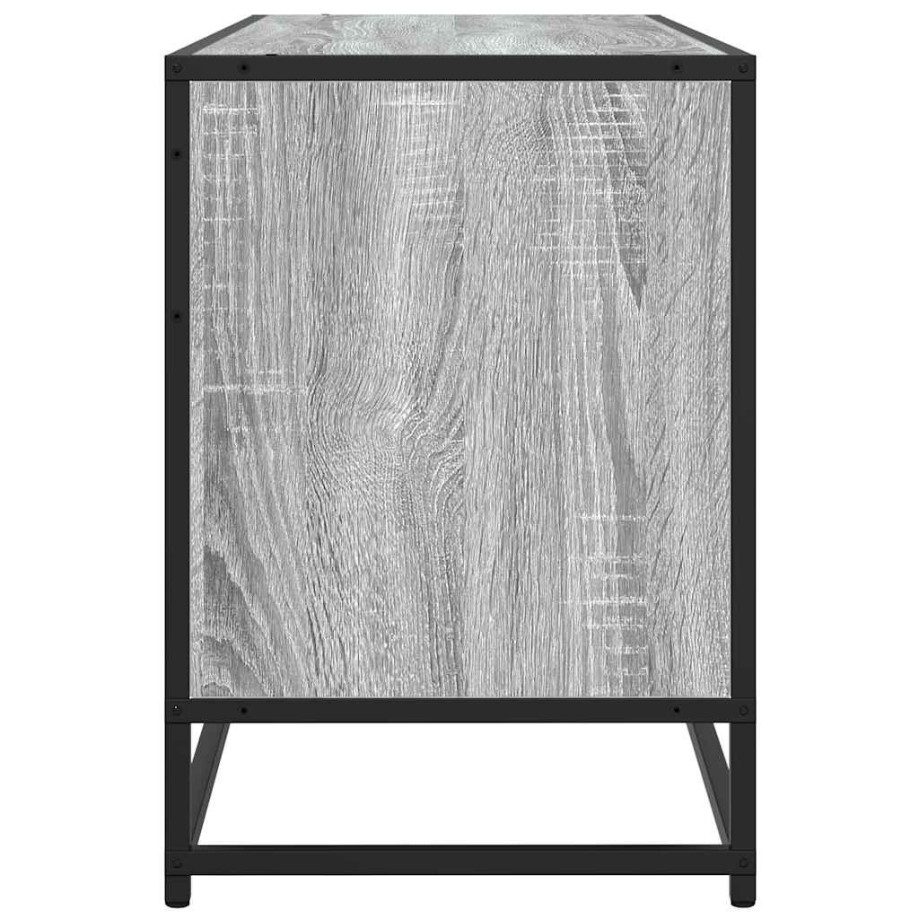 Mobile TV Grigio Sonoma 100x35x50 cm Legno Multistrato Metallo - homemem39