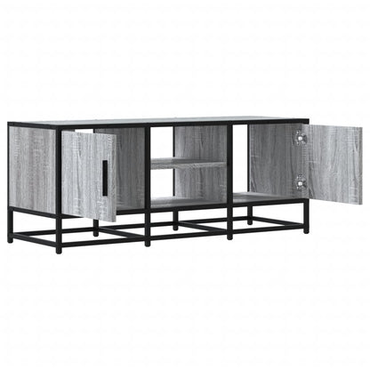 Mobile TV Grigio Sonoma 100x35x41 cm Legno Multistrato Metallo - homemem39