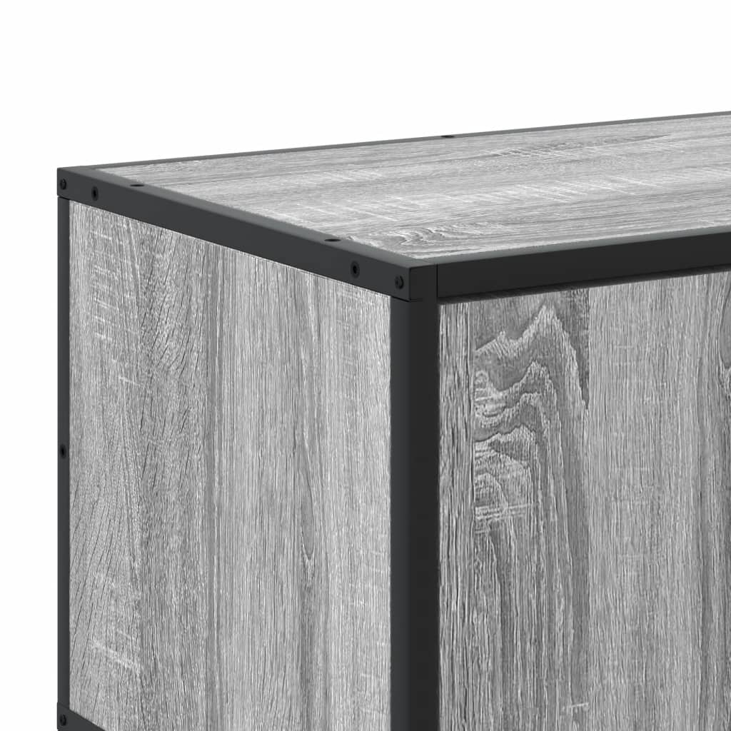 Mobile TV Grigio Sonoma 100x35x41 cm Legno Multistrato Metallo - homemem39