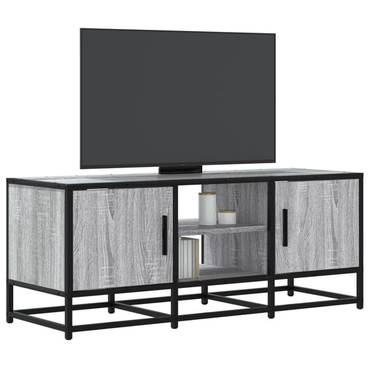 Mobile TV Grigio Sonoma 100x35x41 cm Legno Multistrato Metallo - homemem39