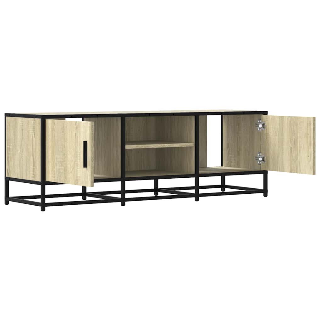 Mobile TV Rovere Sonoma 120x35x41cm Legno Multistrato e Metallo - homemem39