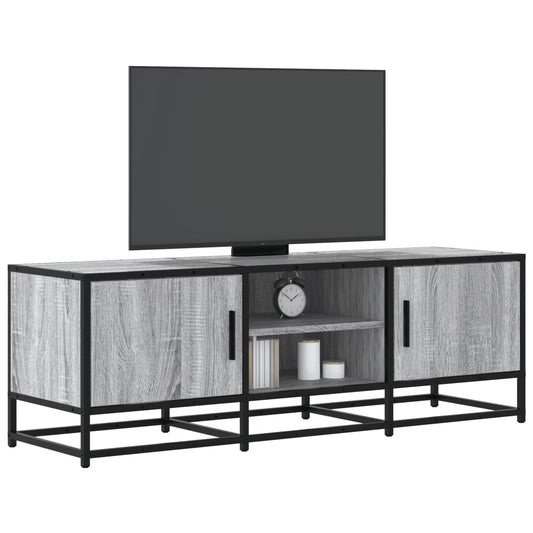 Mobile TV Grigio Sonoma 120x35x41cm Legno Multistrato e Metallo - homemem39