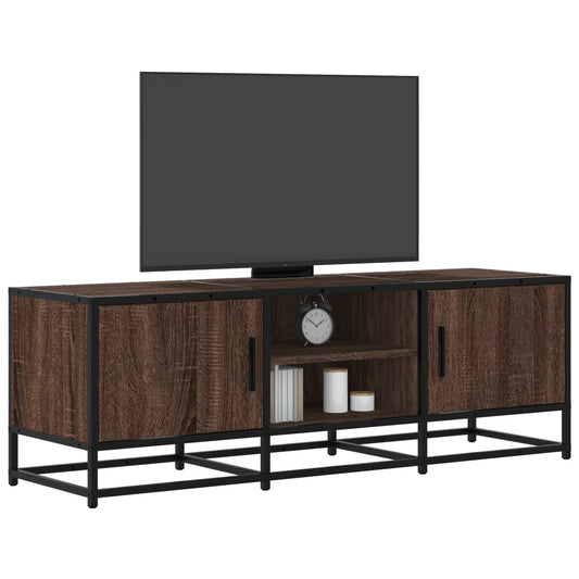 Mobile TV Rovere Marrone 120x35x41 cm Legno Multistrato Metallo - homemem39