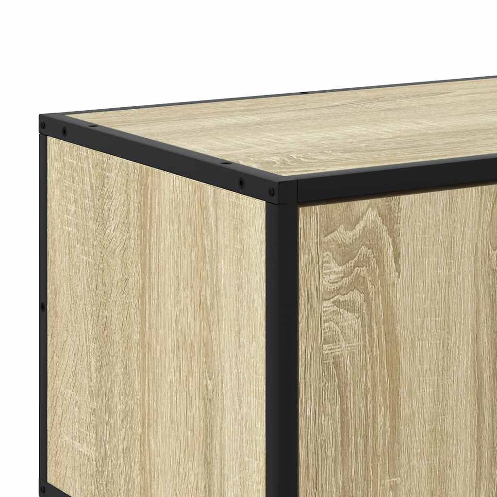 Mobile TV Rovere Sonoma 160x35x41cm Legno Multistrato e Metallo - homemem39