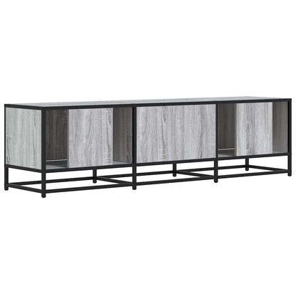 Mobile TV Grigio Sonoma 150x35x41cm in Truciolato e Metallo - homemem39