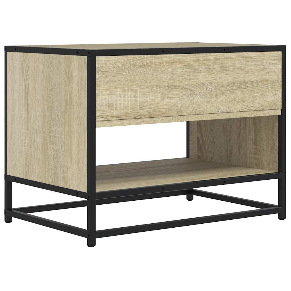 Mobile TV Rovere Sonoma 61x40x46 cm Legno Multistrato e Metallo - homemem39