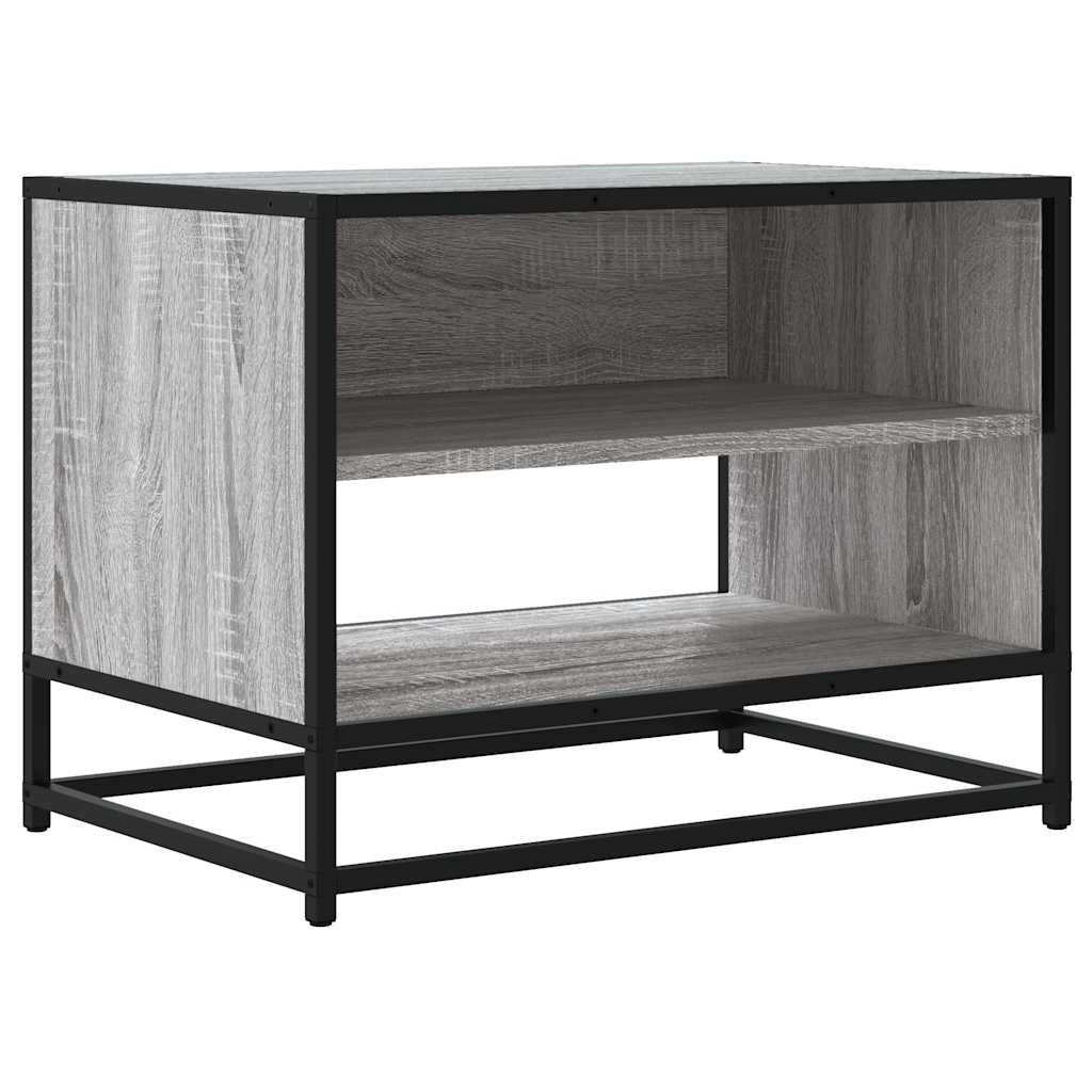 Mobile TV Grigio Sonoma 61x40x46 cm Legno Multistrato e Metallo - homemem39