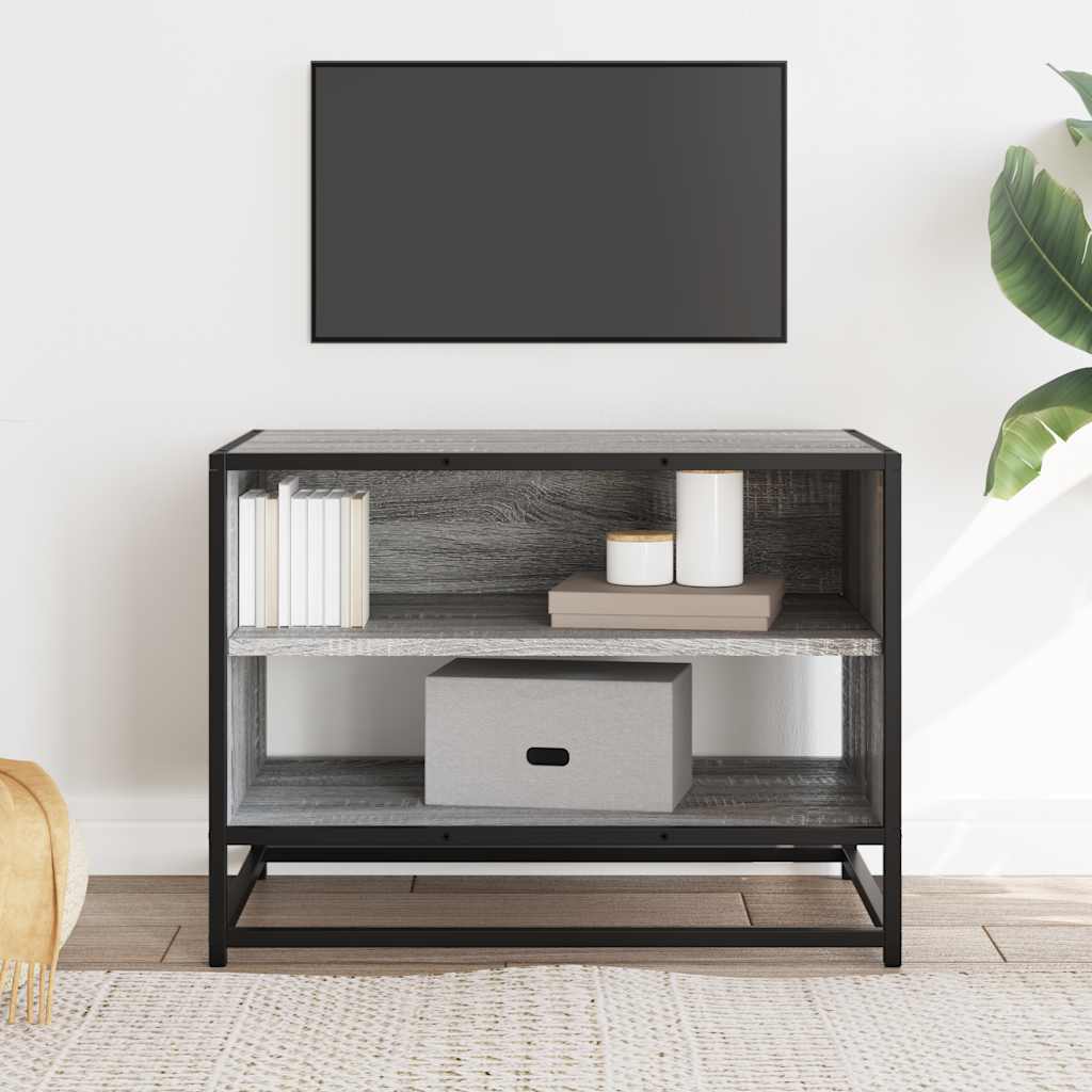 Mobile TV Grigio Sonoma 61x40x46 cm Legno Multistrato e Metallo - homemem39