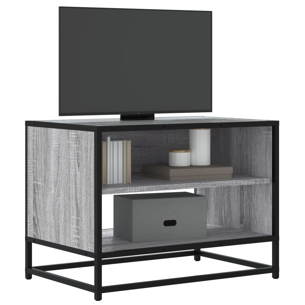Mobile TV Grigio Sonoma 61x40x46 cm Legno Multistrato e Metallo - homemem39