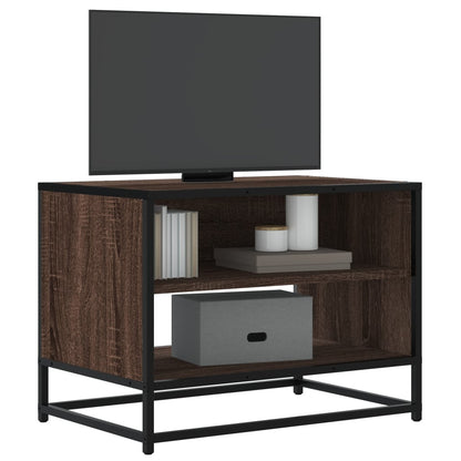 Mobile TV Rovere Marrone 61x40x46 cm Legno Multistrato Metallo - homemem39