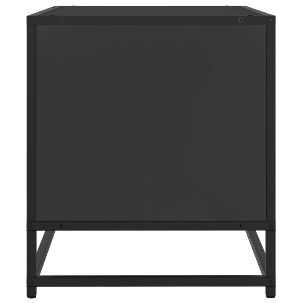 Mobile Porta TV Nero 91x40x46 cm in Truciolato e Metallo - homemem39