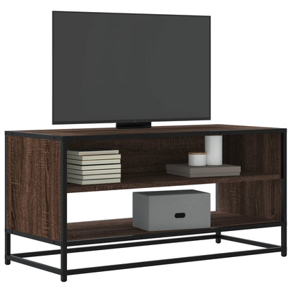Mobile TV Rovere Marrone 91x40x46 cm Legno Multistrato Metallo - homemem39