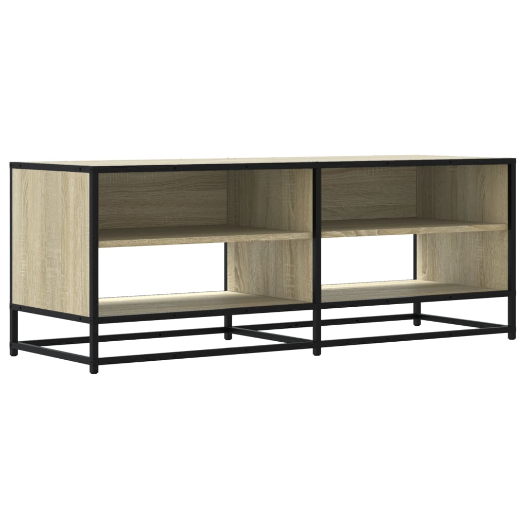 Mobile TV Rovere Sonoma 120,5x40x46cm Legno Multistrato Metallo - homemem39