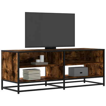 Mobile TV Rovere Fumo 120,5x40x46cm Legno Multistrato e Metallo - homemem39