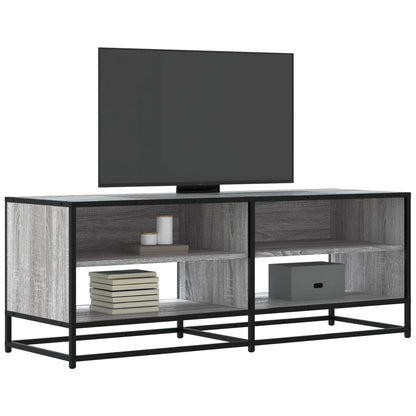 Mobile TV Grigio Sonoma 120,5x40x46cm Legno Multistrato Metallo - homemem39