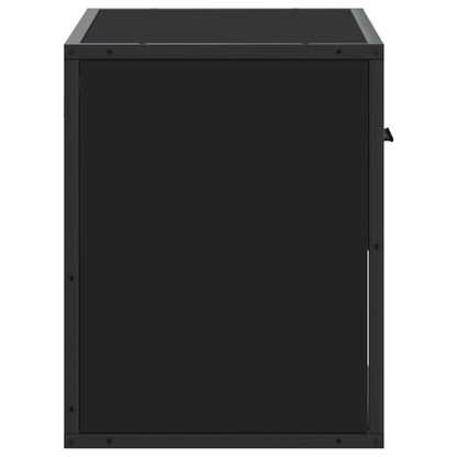 Mobile Porta TV Nero 60x31x39,5cm in Truciolato e Metallo - homemem39