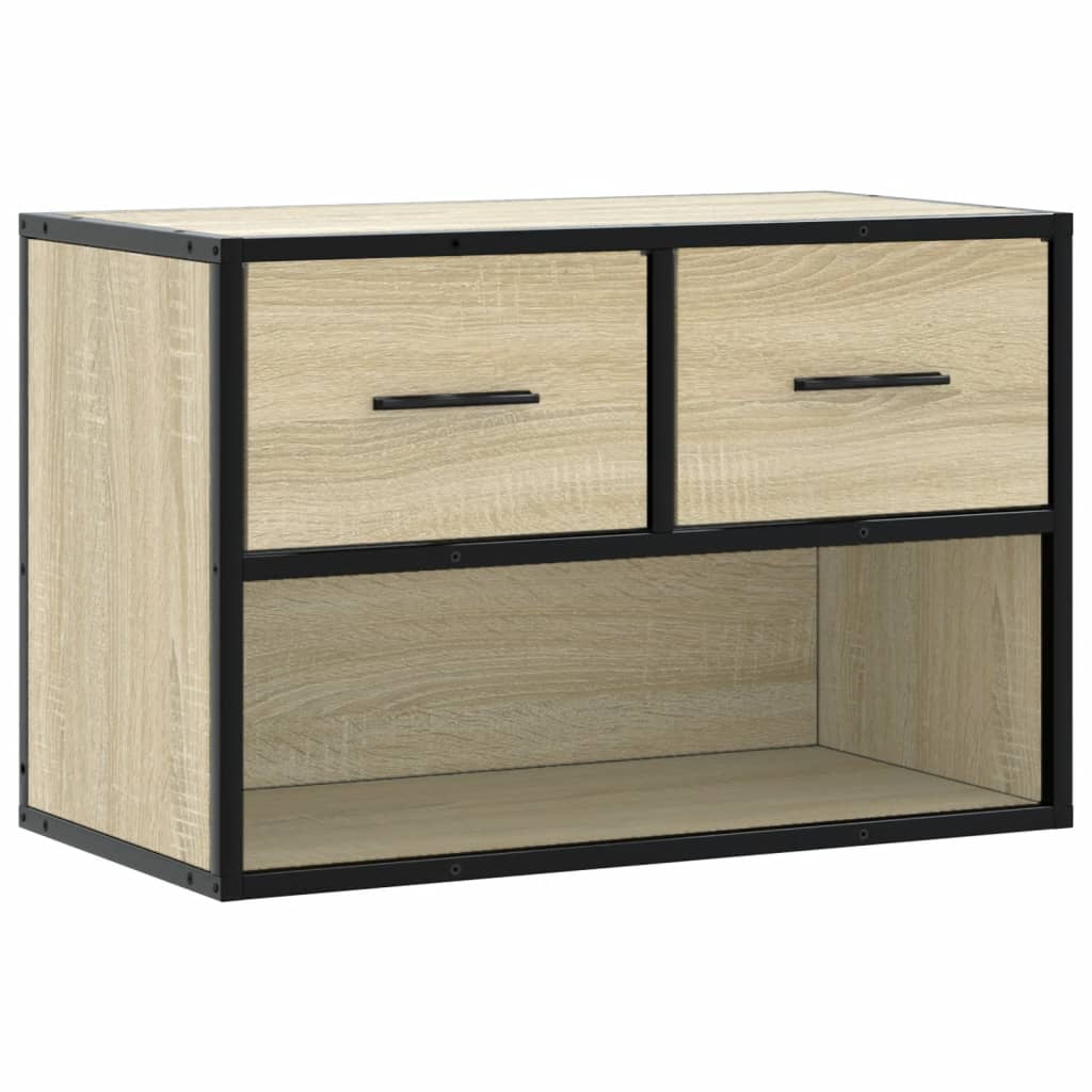 Mobile TV Rovere Sonoma 60x31x39,5cm Legno Multistrato Metallo - homemem39