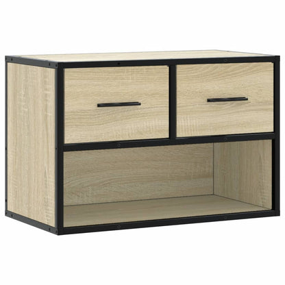 Mobile TV Rovere Sonoma 60x31x39,5cm Legno Multistrato Metallo - homemem39