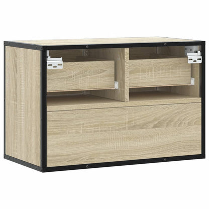 Mobile TV Rovere Sonoma 60x31x39,5cm Legno Multistrato Metallo - homemem39