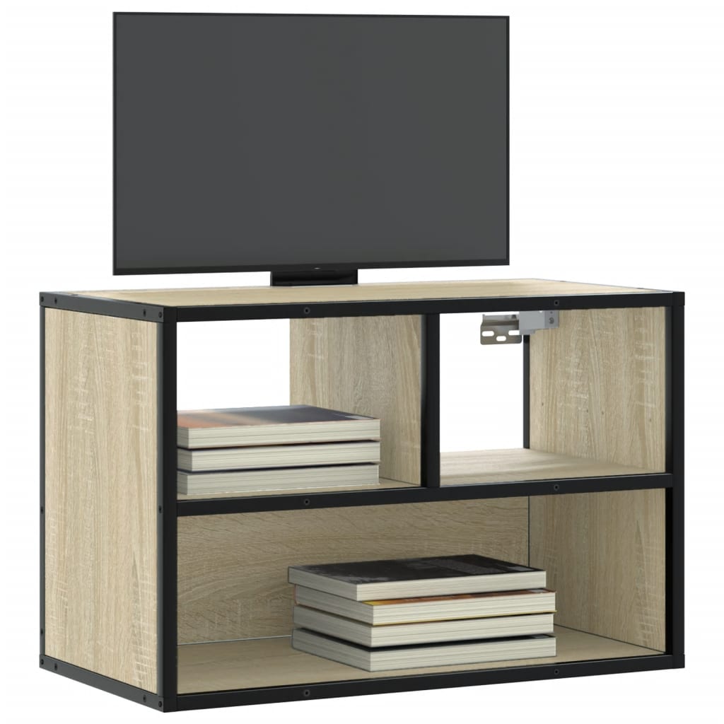 Mobile TV Rovere Sonoma 60x31x39,5cm Legno Multistrato Metallo - homemem39