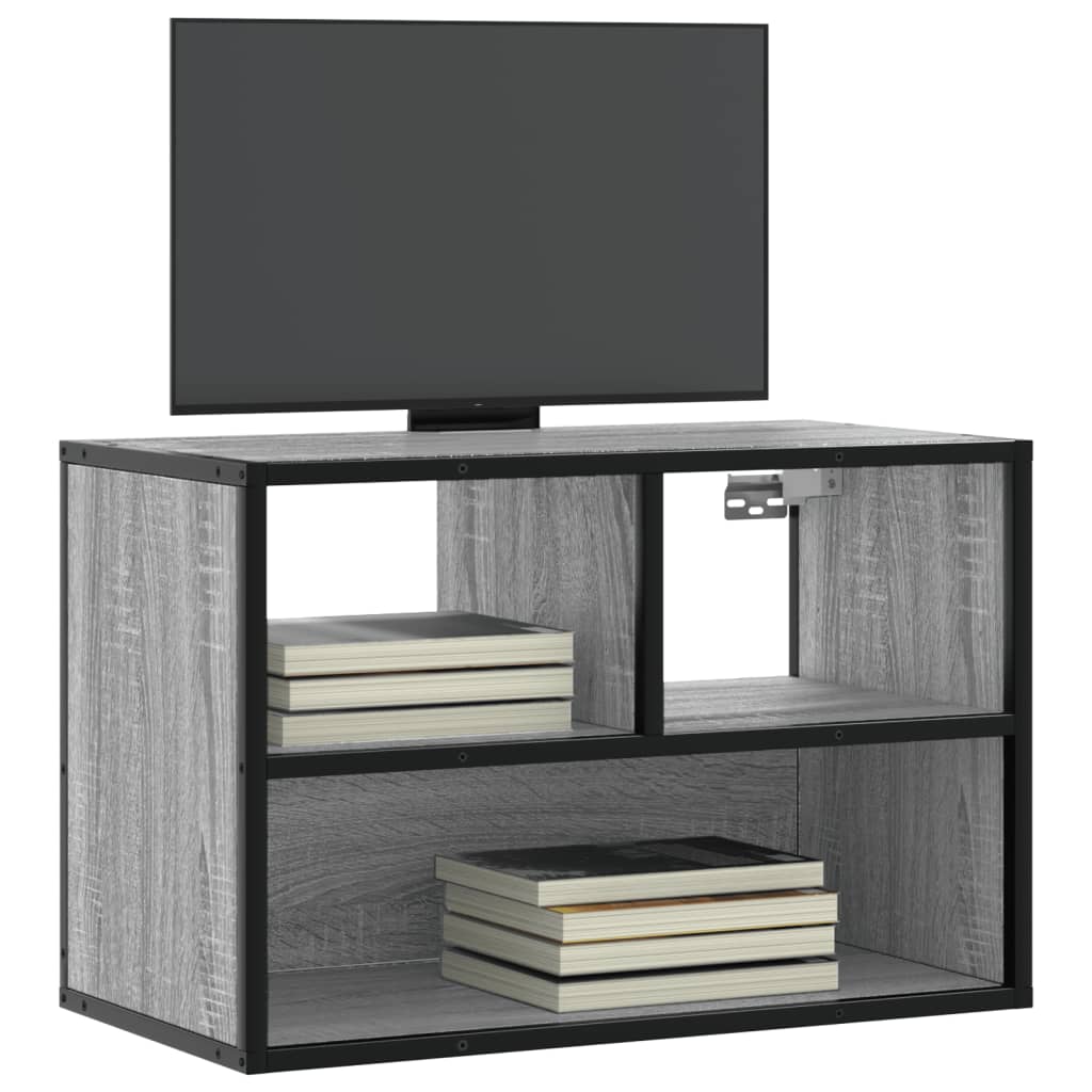 Mobile TV Grigio Sonoma 60x31x39,5cm in Truciolato e Metallo - homemem39