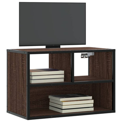 Mobile TV Rovere Marrone 60x31x39,5cm in Truciolato e Metallo - homemem39