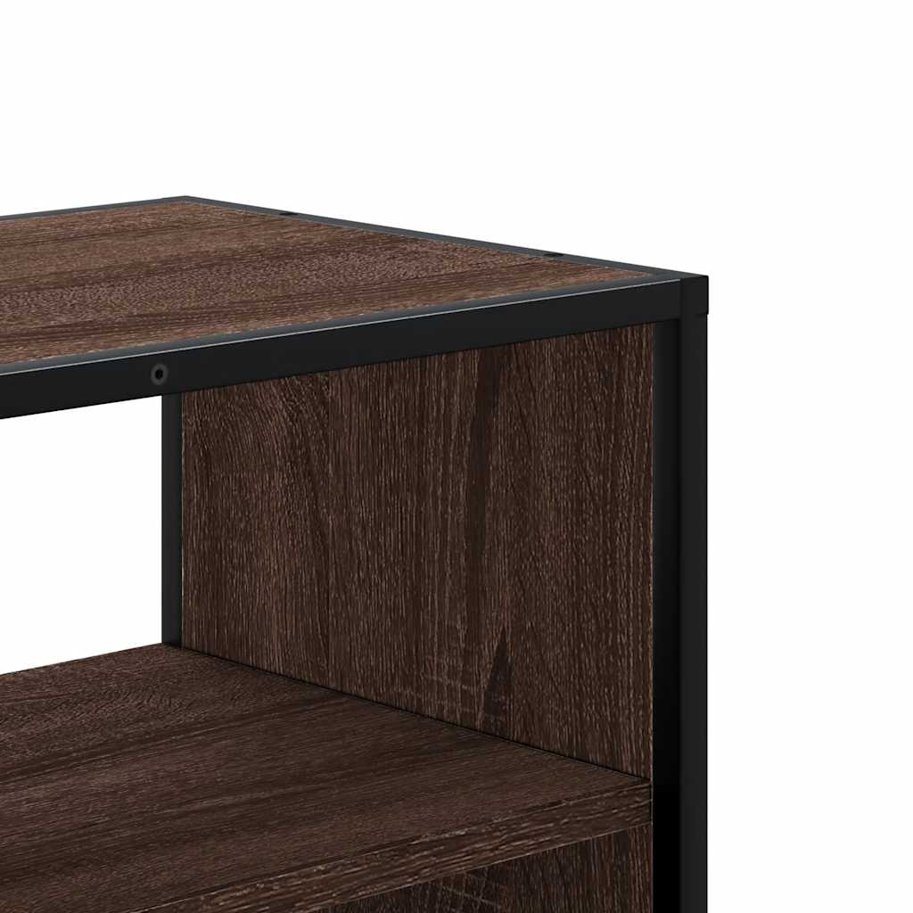 Mobile TV Rovere Marrone 80x31x39,5cm Legno Multistrato Metallo - homemem39