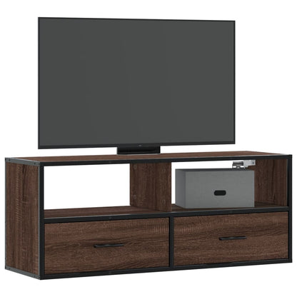 Mobile TV Rovere Marrone 100x31x39,5 cm in Truciolato e Metallo - homemem39