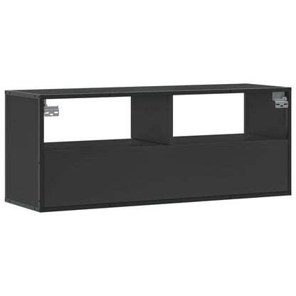 Mobile Porta TV Nero 100x31x39,5 cm in Truciolato e Metallo - homemem39