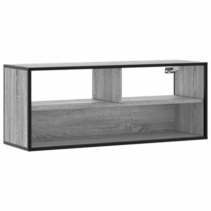 Mobile TV Grigio Sonoma 100x31x39,5cm Legno Multistrato Metallo - homemem39