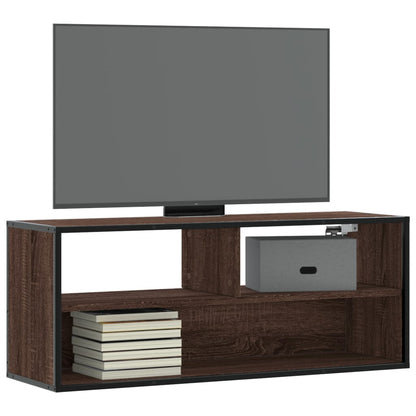 Mobile TV Rovere Marrone 100x31x39,5 cm in Truciolato e Metallo - homemem39