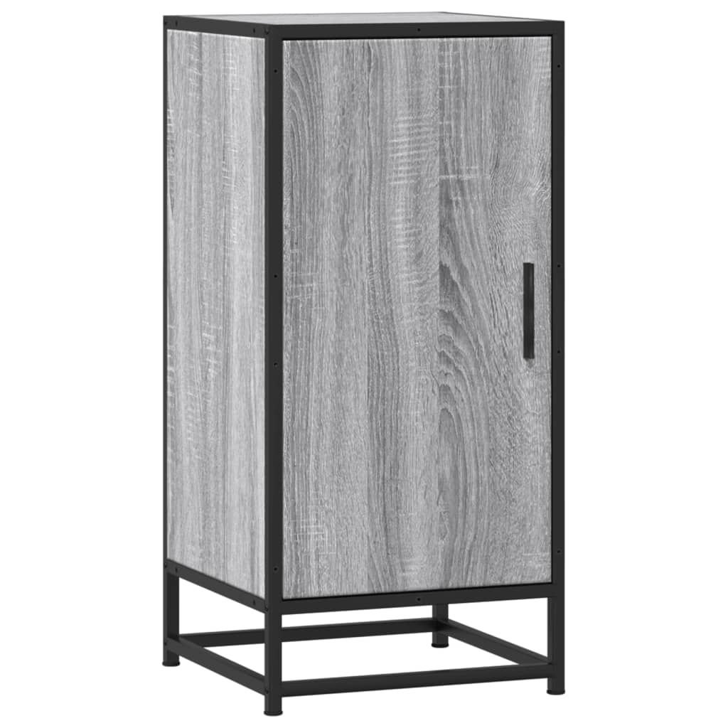 Credenza Grigio Sonoma 35,5x35x76 cm in Truciolato e Metallo - homemem39