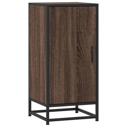 Credenza Rovere Marrone 35,5x35x76 cm in Truciolato e Metallo - homemem39