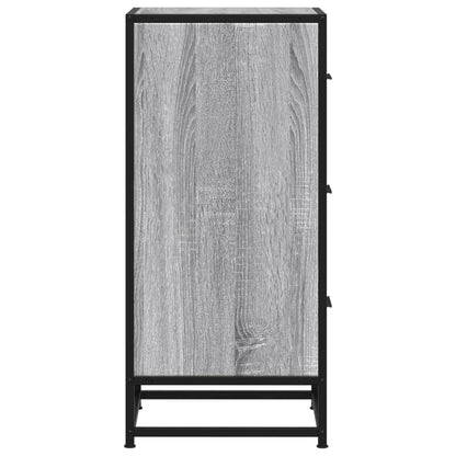 Credenza Grigio Sonoma 35,5x35x76 cm in Truciolato e Metallo - homemem39