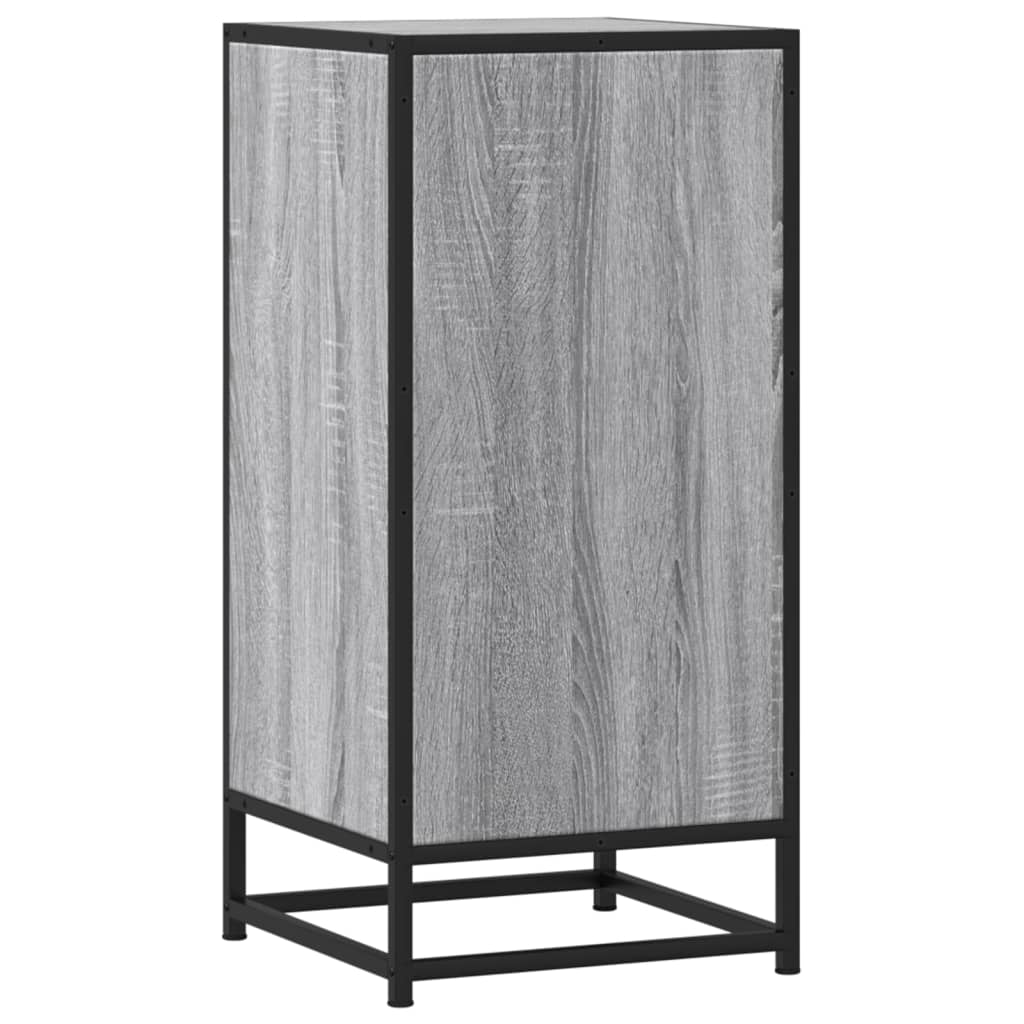 Credenza Grigio Sonoma 35,5x35x76 cm in Truciolato e Metallo - homemem39