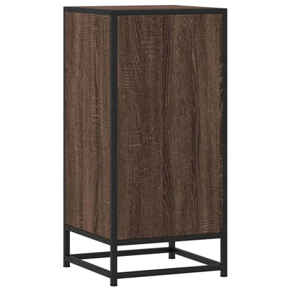 Credenza Rovere Marrone 35,5x35x76 cm in Truciolato e Metallo - homemem39