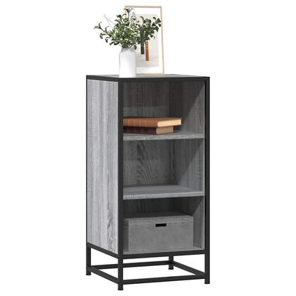 Credenza Grigio Sonoma 35,5x35x76 cm in Truciolato e Metallo - homemem39