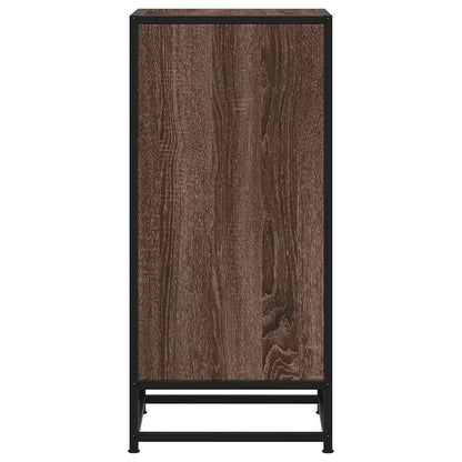 Credenza Rovere Marrone 35,5x35x76 cm in Truciolato e Metallo - homemem39