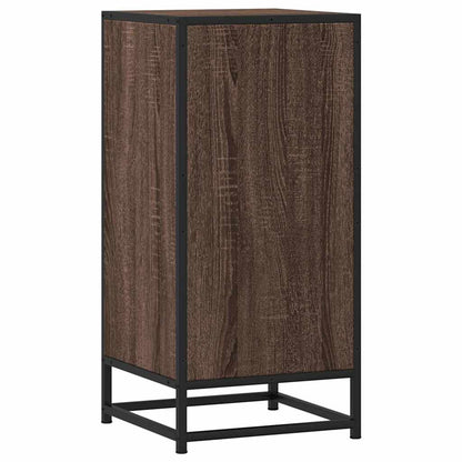 Credenza Rovere Marrone 35,5x35x76 cm in Truciolato e Metallo - homemem39