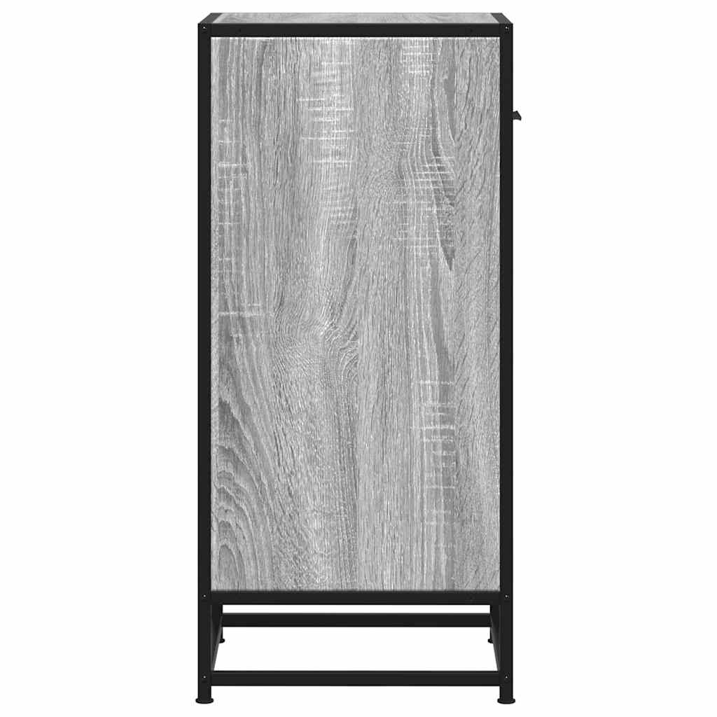 Credenza Grigio Sonoma 35,5x35x76 cm in Truciolato e Metallo - homemem39