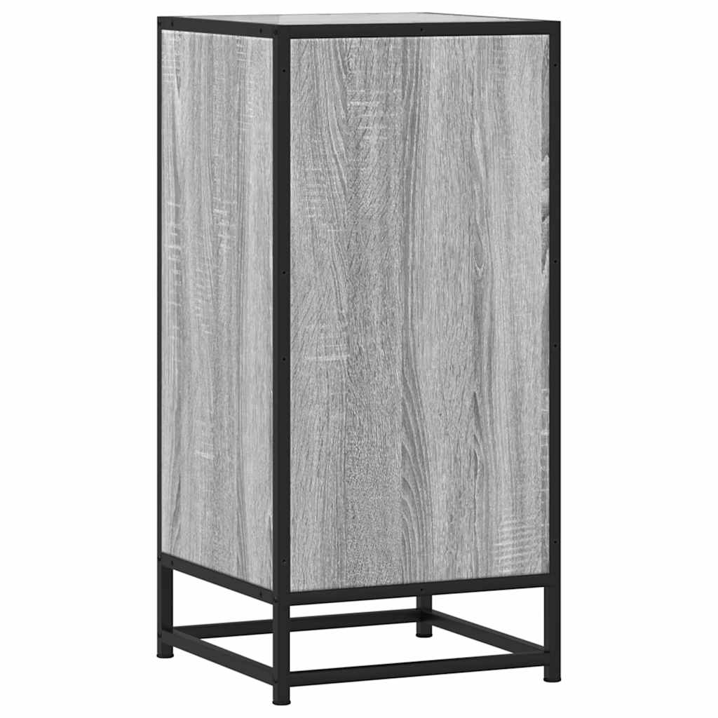 Credenza Grigio Sonoma 35,5x35x76 cm in Truciolato e Metallo - homemem39