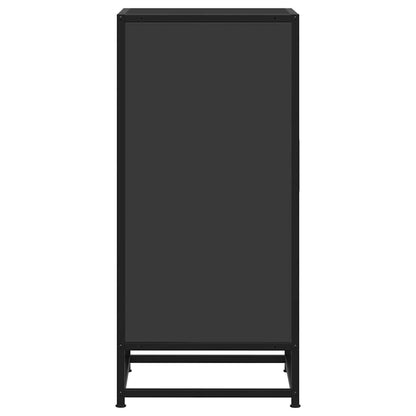 Credenza Rovere Nera 35,5x35x76 cm in Truciolato e Metallo - homemem39