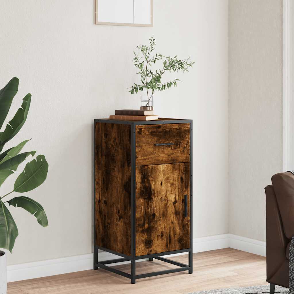 Credenza Rovere Fumo 35,5x35x76 cm in Truciolato | homemem39