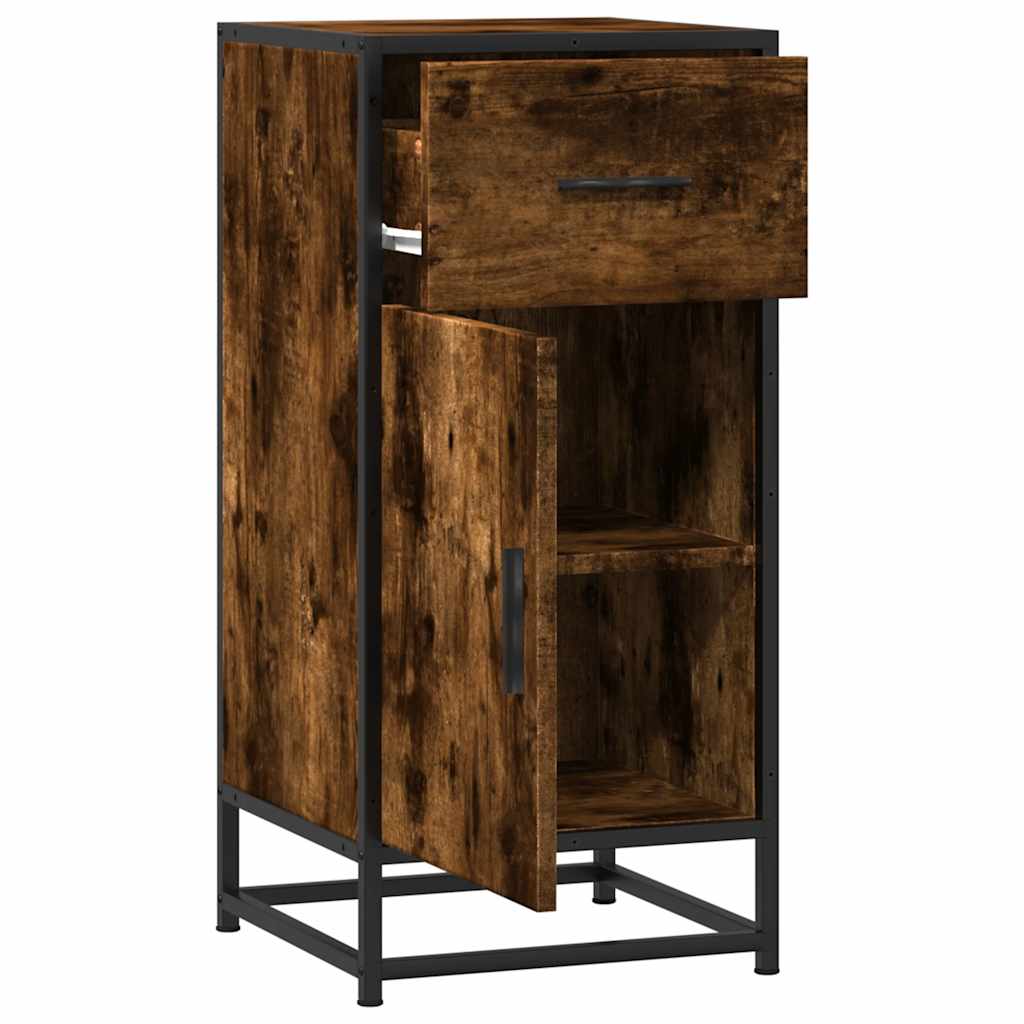 Credenza Rovere Fumo 35,5x35x76 cm in Truciolato | homemem39