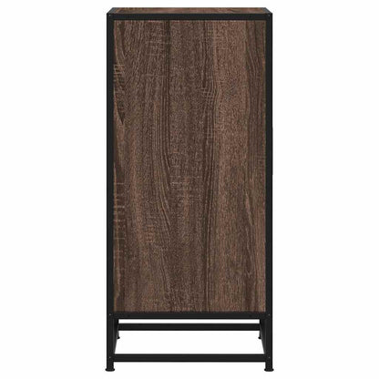 Credenza Rovere Marrone 35,5x35x76 cm in Truciolato e Metallo | homemem39